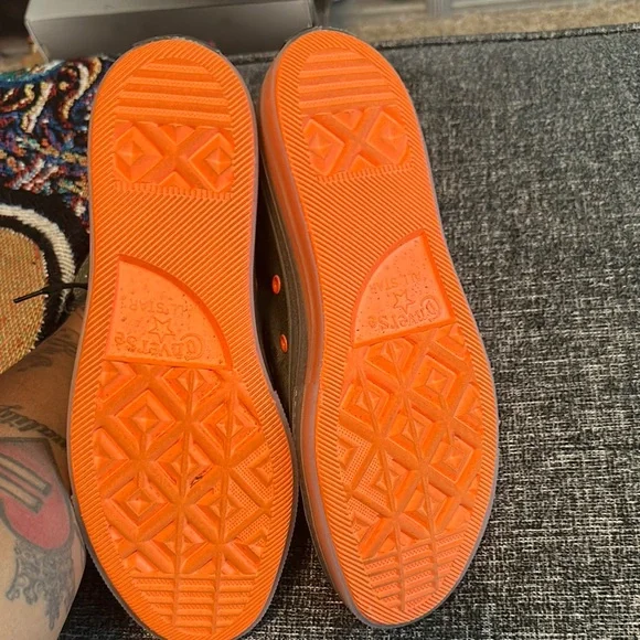 High-Top Converse - Olive/Orange/Black - Picture 8 of 9